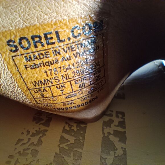 Sorel Ella II Sandals Black Brown Leather Elastic Strappy Flat Comfort 9 - Picture 9 of 9